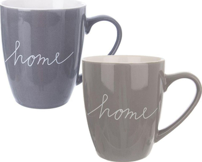 Set filxhanësh Orion HOME, 2 copë, porcelan, 380 ml, gri dhe bezhë