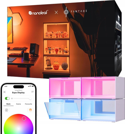 Kuti ekspozimi smart X Fantaqi Expo, LED RGBW, modulare, e tejdukshme
