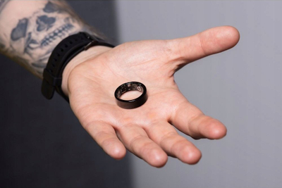 Unazë e zgjuar Smart Ring R11M, për matje shëndeti, IP68, me bazë karikimi, e zezë