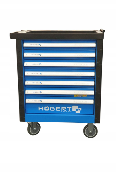 Dollap pune Hoegert Technik, 7 sirtarë, me rrota, blu