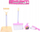Set lodrash pastrimi Adar Cleaning Set, plastik, për kalamaj, rozë