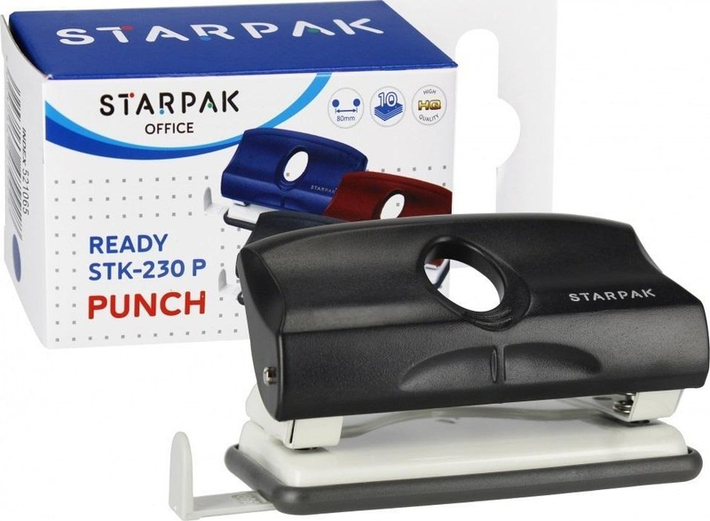 Shpuese letre STARPAK STK-230 P, 2 vrima, deri 30 fletë, e zezë