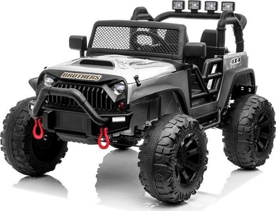 Makine elektrike per femije Jeep JC666 LEAN CARS, 12V, me telekomande, argjendi metalik