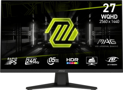 Monitor gaming MSI MAG 274QF X24, 27", WQHD, 240Hz, i zi