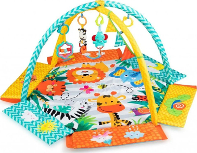 Tapet lojrash MULTI Educational Mat, me hark lojrash, me 30 topa, shumëngjyrësh