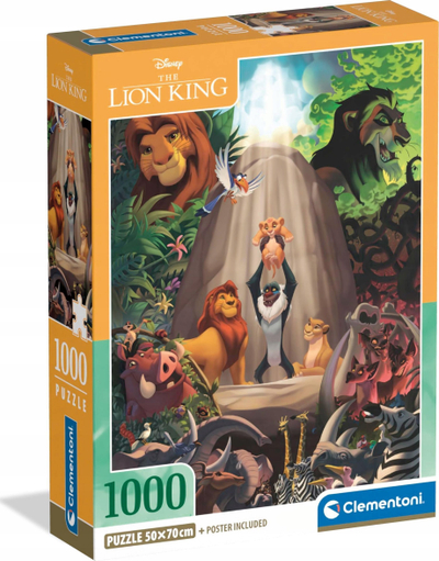 Puzzle Clementoni Disney The Lion King, 1000 pjesë, shumëngjyrësh