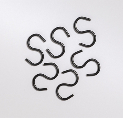 Varëse metalike NAGA Hooks S, set 6 copë, për grid board, të zeza
