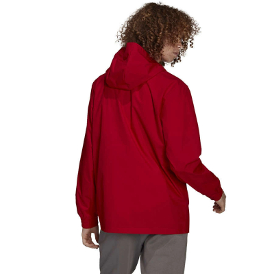 Xhaketë për fëmijë Adidas Entrada 22 All Weather IK4013, e papërshkueshme nga uji, me kapuç, e kuqe