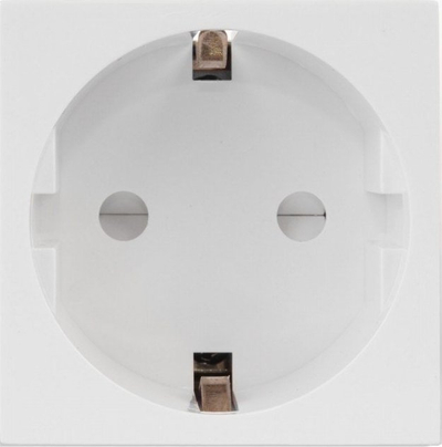Prizë elektrike Maclean Type F Schuko, 250V 16A, për mur, e bardhë