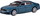 Lodër makinë metalike Bentley Flying Spur Hybrid, shkallë 1:38, me tinguj, blu