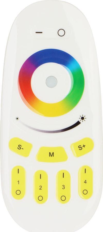 Telekomandë Mi-Light RGBW me prekje, me radio, 4 zona, e bardhë