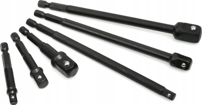 Set zgjatuesish HEX Geko G10530, 6 copë, 1/4" 3/8" 1/2", metalik