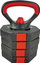 Kettlebell Eb Fit Composite, 10 kg, peshë që e çon lart ose e ul me 4 disqe nga 2.5 kg