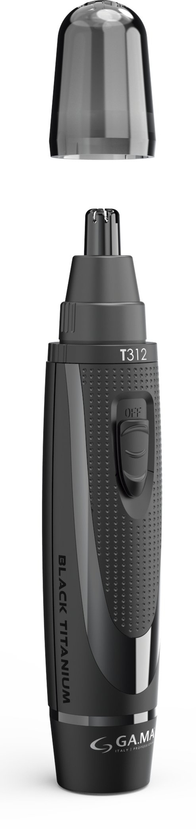 Сет машинка за потстрижување брада и коса GAMA Black Titanium Tweezer Set T744, без кабел, тример за нос и уши, црна