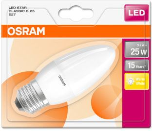 Llambë LED Osram Parathom Candle, 3W, E27, shumë e ngrohtë