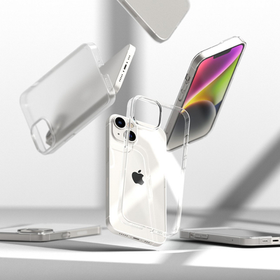 Këllëf telefoni Ringke Slim për iPhone 14 Plus, ultra i hollë, gjysmë i tejdukshëm, transparent