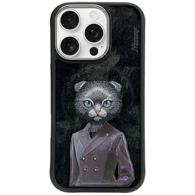 Kapak telefoni Nimmy Magnetic Fashion Cute Pet MagSafe, për iPhone 16 Pro Max, magnetik, i zi