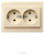 Prizë e brendshme dyshe Liregus IKL16-005, SCHUKO 16A, Epsilon Sandy, e bardhë