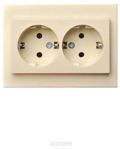 Prizë e brendshme dyshe Liregus IKL16-005, SCHUKO 16A, Epsilon Sandy, e bardhë
