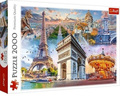 Puzzle Trefl Weekend in Paris, 2000 pjesë, 96 x 68 cm, shumëngjyrësh