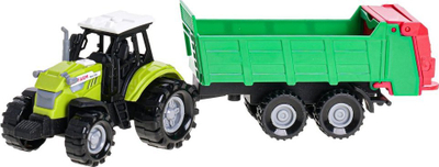Traktor lodër 2-Play me rimorkio, me dritë edhe zë, jeshil