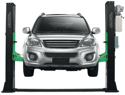 Ngritës elektrohidraulik me dy kolona Rockforce, 4T, automatik 230V, i zi