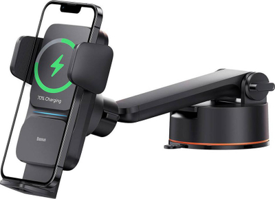Mbajtëse makine Baseus Wisdom Auto Alignment, karikim wireless 15W, QI, e zezë