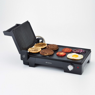 Grill elektrik Ariete 1916, 2400W, 3 në 1, i zi