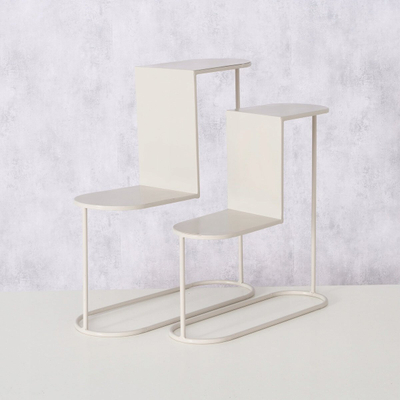 Stenda për lule Pluto, set 2 copë, lartësi 45 55 cm, e zezë