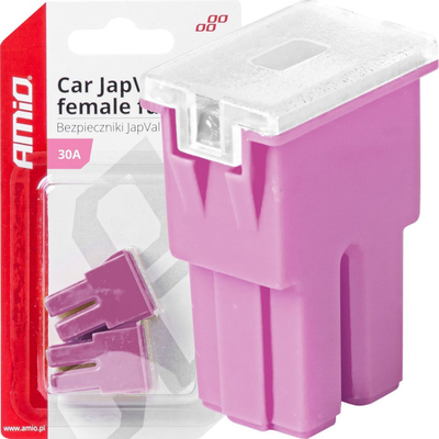 Siguresë makinash AMiO 03389, 30A JapVal PAL, set me 2 copë, magenta
