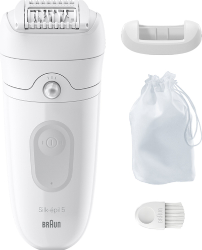Епилатор Braun Silk-épil 5 5011, за нозе, електричен, бел