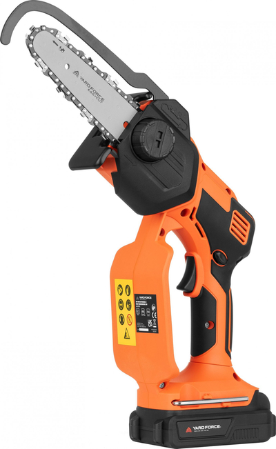 Sharrë zinxhir pa kabllo Yard Force Easy Cut, 20V, bateri 2Ah, portokalli me të zezë