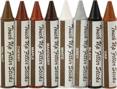 Сет за поправка на мебел Wood Marker Wax, 8 восочни моливи, 8 маслени маркери, повеќебоен