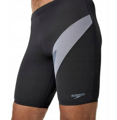 Pantallona noti Speedo Hyperboom Jammer Endurance Pro për burra, të zinj me gri