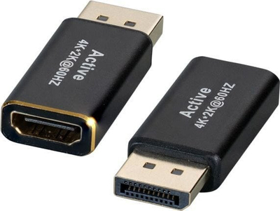 Adapter DisplayPort në HDMI, 4K 30Hz, Plug and Play, i zi