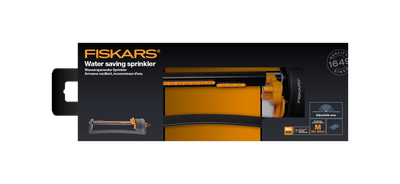 Spërkatës Fiskars, për kursim të ujit, zezë/ portokalli
