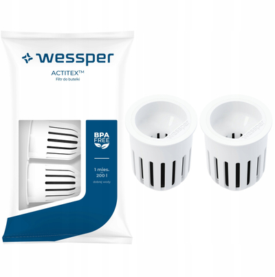 Филтер за вода за шише Wessper Actitex WES453 K, сет 2 парчиња