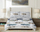 Set shtrati Matex Satine Exclusive, 160x200 cm, pambuk sateng, i bardhë bezhë blu