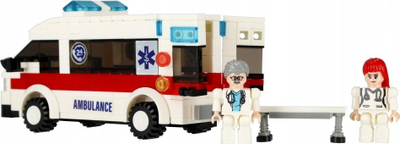Set ndërtimi ambulancë, 242 pjesë, me figura, shumëngjyrëshe