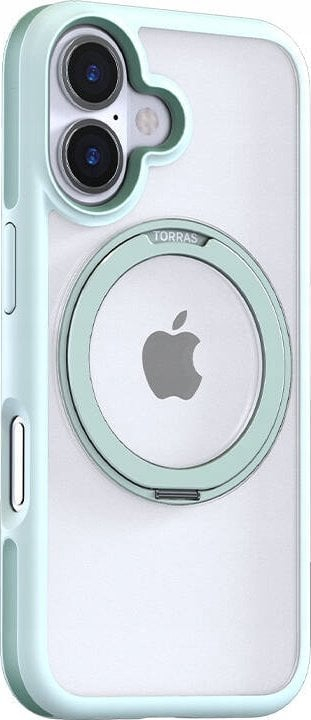 Set kuti mbrojtëse Torras Ostand R Fusion me stand MagSafe, për iPhone, transparente