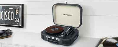 Gramafon Muse MT-201DG Retro, Bluetooth, USB, kafe