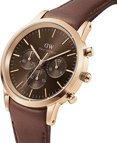 Orë dore për burra Daniel Wellington Iconic Chronograph St. Mawes DW00100640, e kaftë