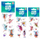 Декоративни стикери Sticker Boo Sticker Fairies, еднолистен сет, мотиви со самовили, повеќебоен