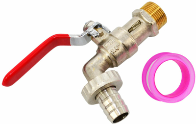 Rubinet kopshti Garden Lever Tap, 3/4" x 1", bronx me shtresë nikel