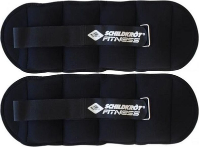 Pesha për duar e këmbë Schildkrot, set 2x2kg, me Velcro, e zezë