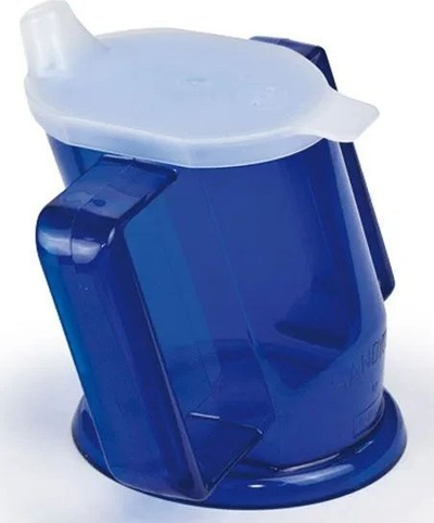 Gotë Sundo me dy doreza, 250ml, plastike, blu