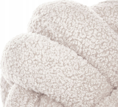 Jastëk dekorativ MALNI Bouclé Knot, 19 x 19 cm, i bardhë