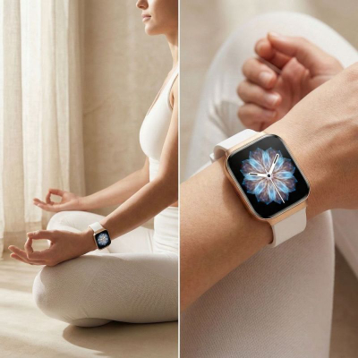 Smartwatch Gravity GT44-1, ekran me prekje, dy rripa, rozë gold