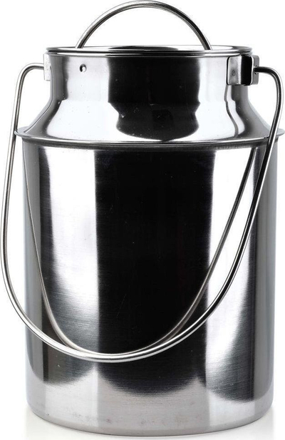 Kantë qumështi Orion Retro, çelik inoksi 18/10, 8L, ngjyrë argjendtë