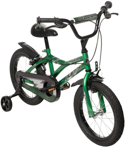 Biçikletë për kalama Huffy PRO Thunder 16", çelik alumini, jeshile